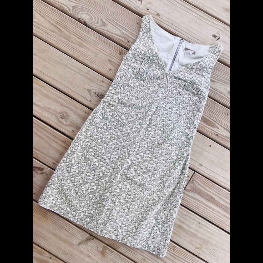 J.Crew Cotton Summer Dress Sz 6 Green/Floral